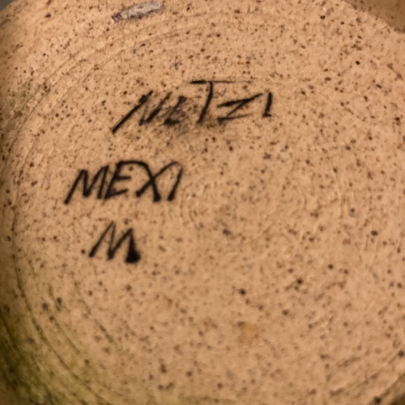 MEXICAN POTTERY DECORATIVE CUP , very pretty - Picture 6 of 7